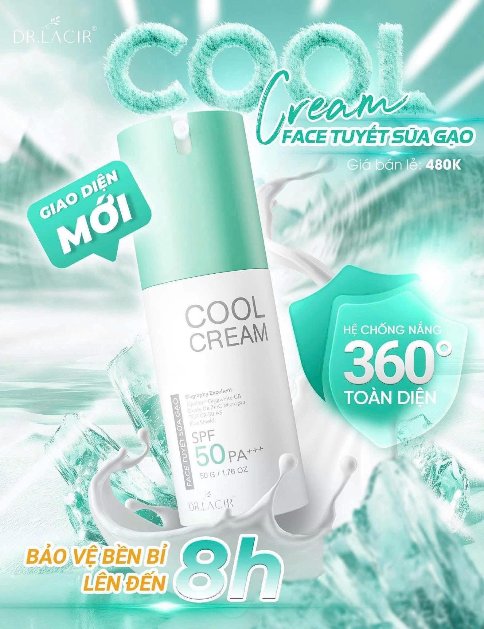 Kem dưỡng trắng da chống nắng Cool Cream Dr Lacir - Kem face lạnh DrLacir