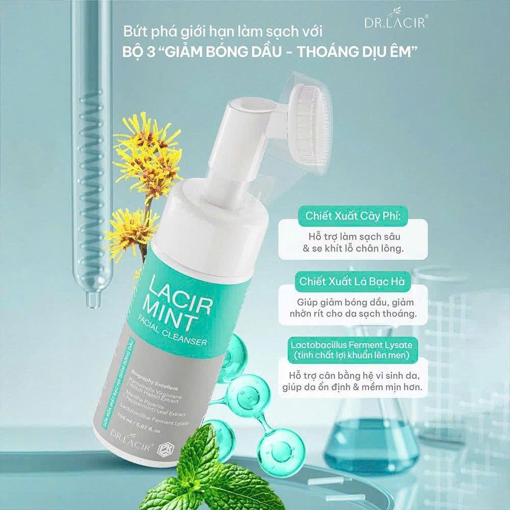 Sữa rửa mặt dành cho da dầu Dr Lacir