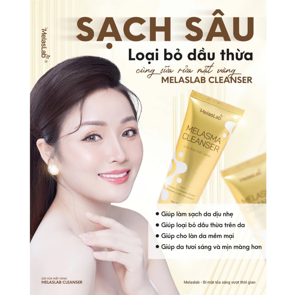 Sữa rửa mặt vàng Melaslab