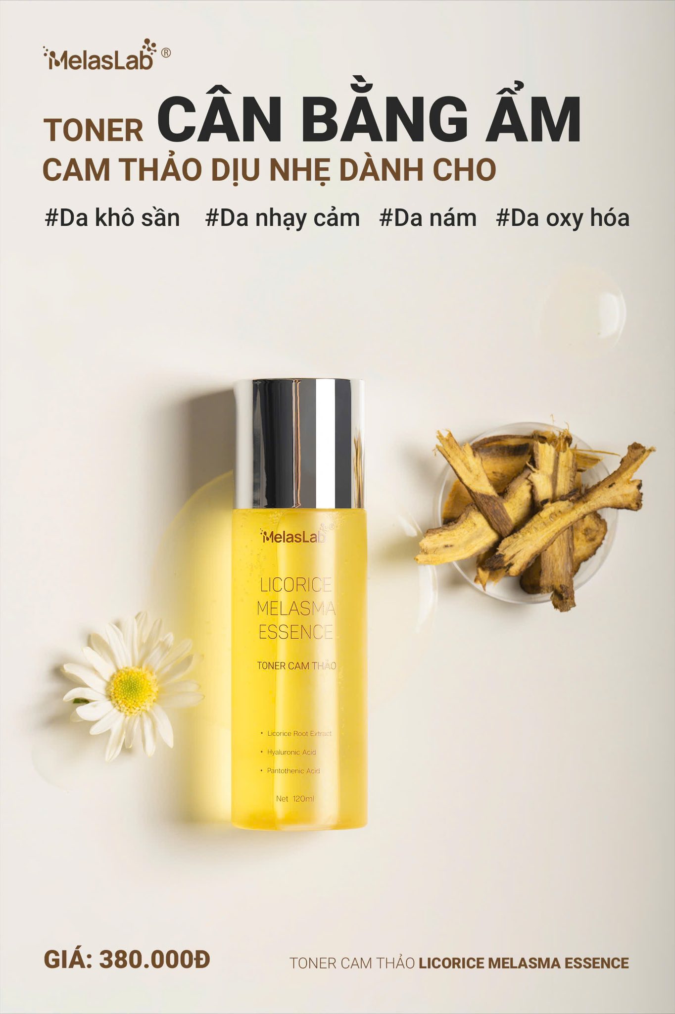 Toner cam thảo Melaslab