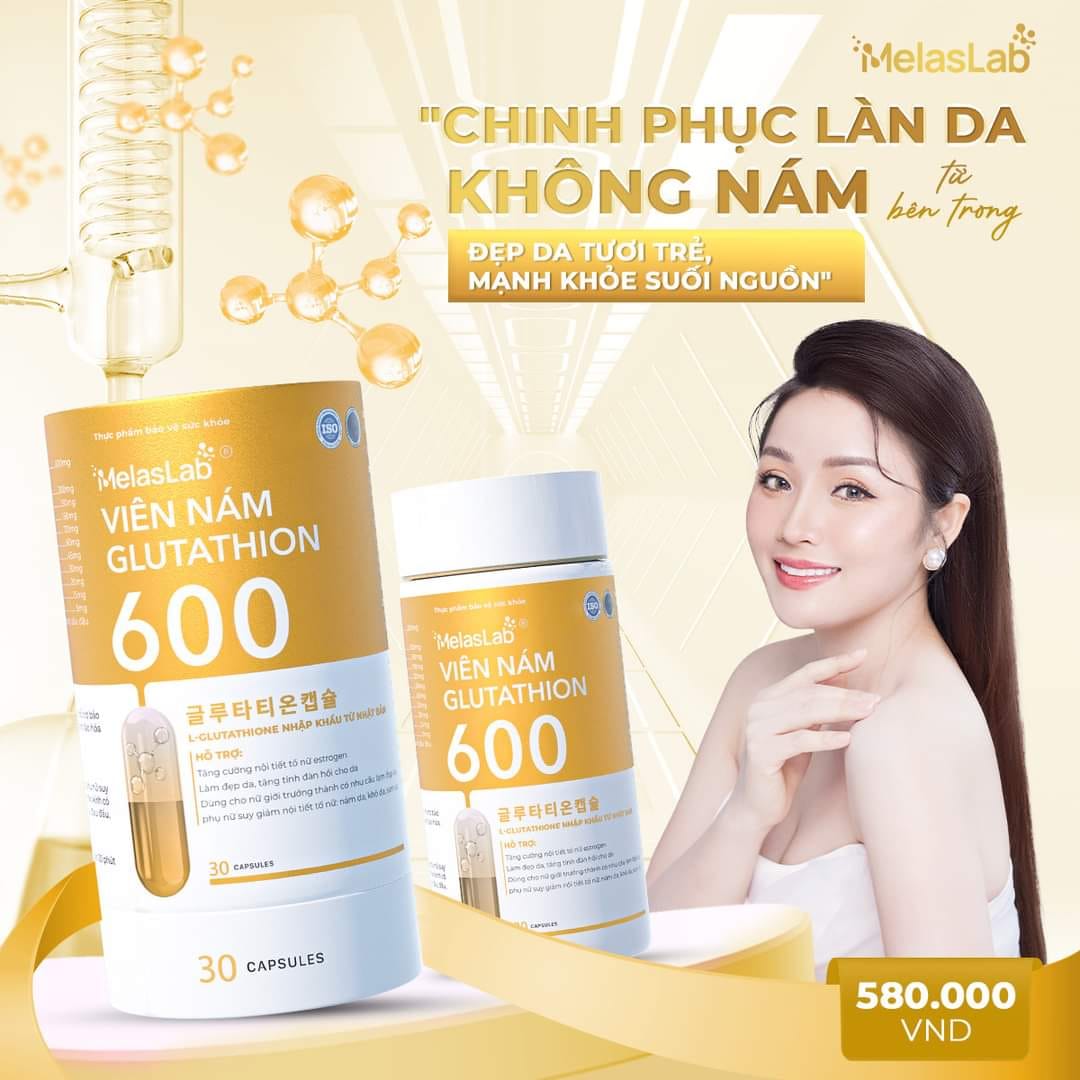 Viên uống Nám Glutathion 600 Melaslab